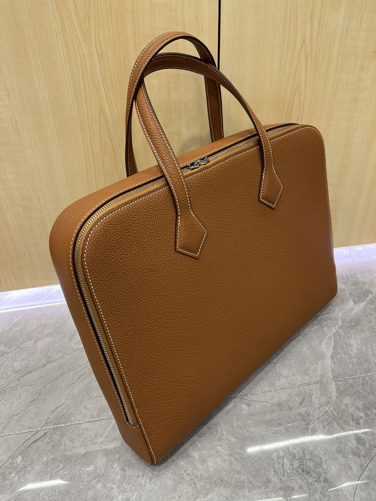 Hermes Briefcase Brown Togo leather 38cm business