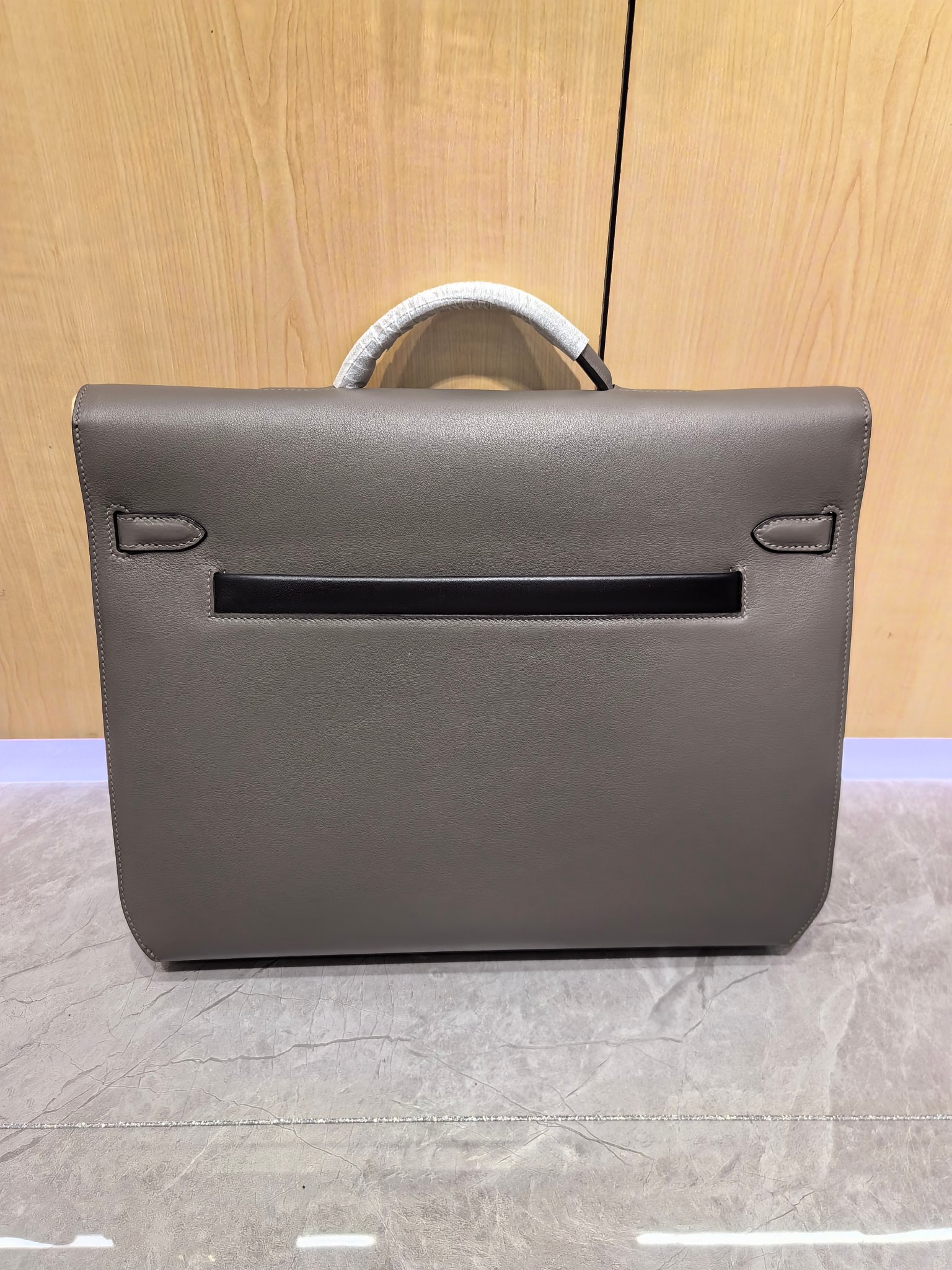 Hermès Rare H home delivery real shot Hermes/Hermes men's bag briefcase genuine leather messenger bag size 36x29x6 cowhide leather super good