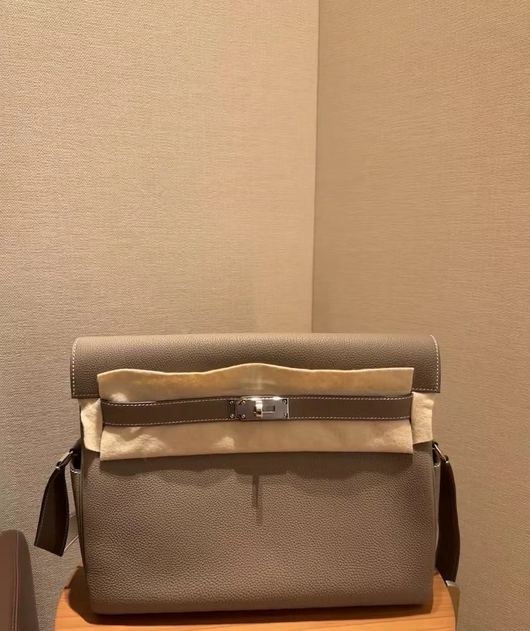 Hermès Kelly messenger bag 35cm imported Togo calfskin, same style for men and women