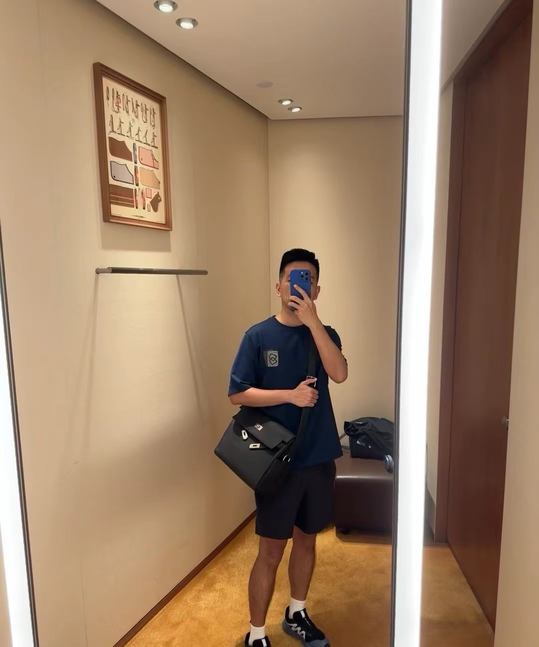 Hermès Kelly messenger bag 35cm imported Togo calfskin, same style for men and women