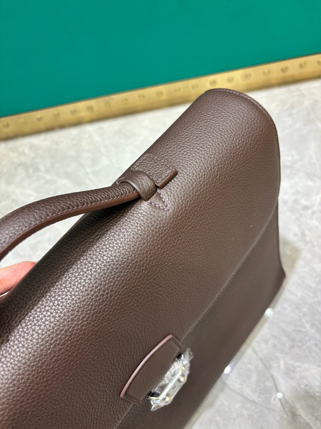 Hermes Depeches 37 Brown Leather Briefcase for Men, Business Bag 5 a1719209290738 1307