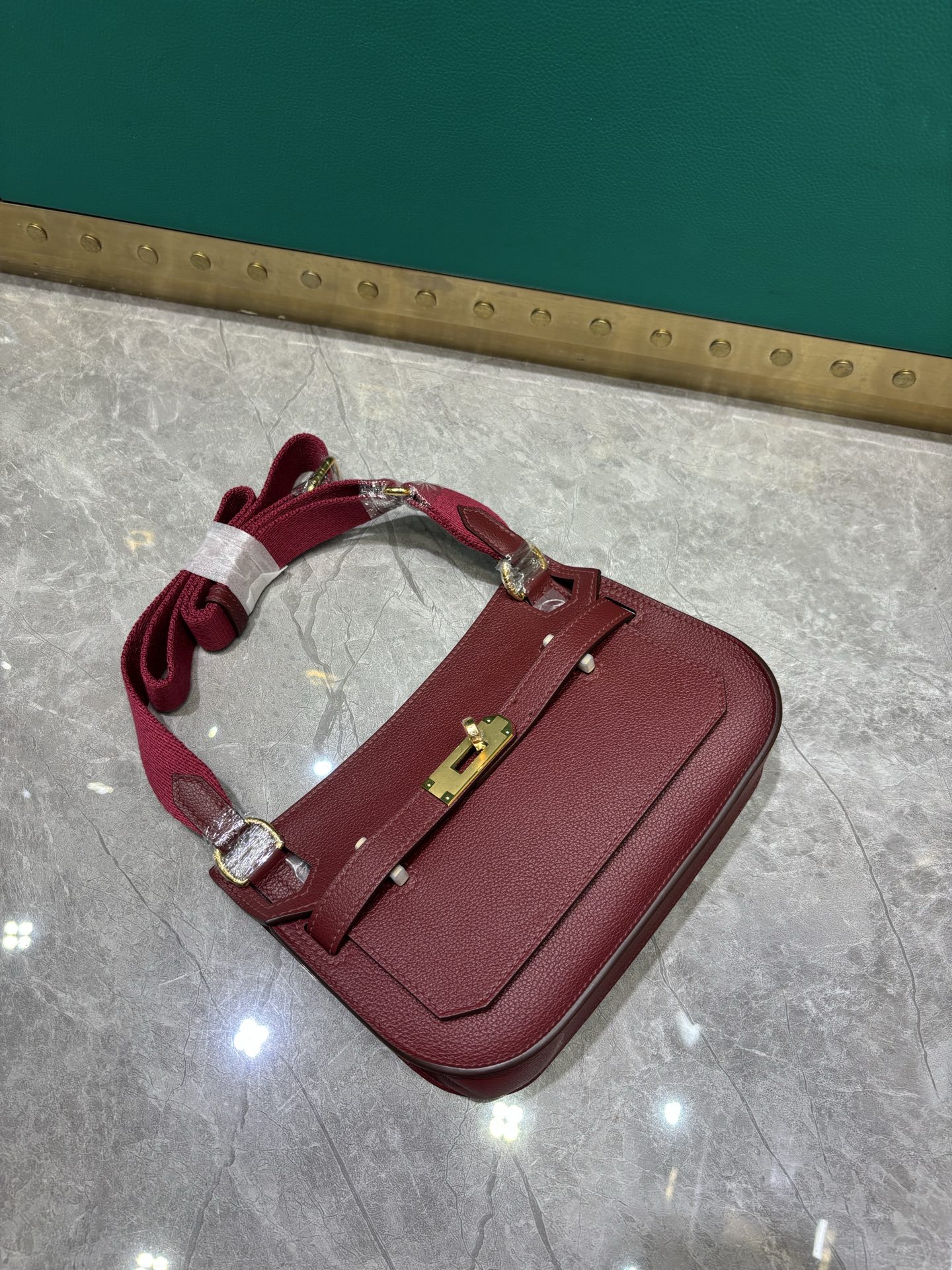 Mini Jypsiere 23cm Piel Evercolor importada de fábrica [Rojo vino] Hebilla dorada Unisex Mismo estilo que la boutique C…