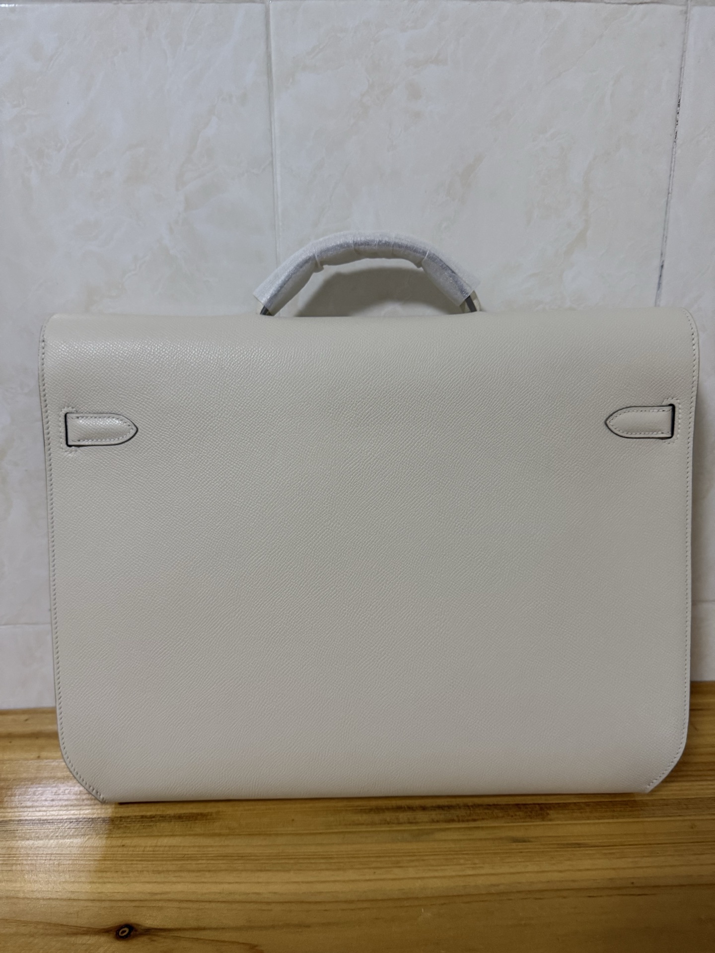 Hermes Kelly Depeches White 36x29x5cm business