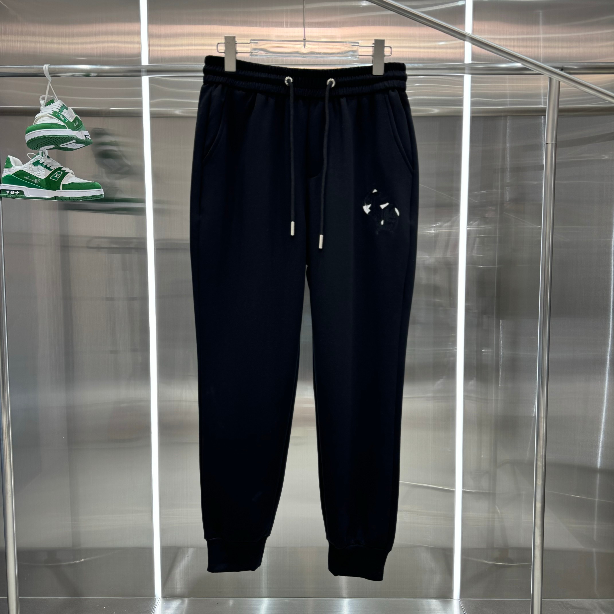 Chrome Hearts Clothing Pants & Trousers Black White Spring/Summer Collection Fashion Casual