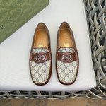Gucci Flawless
 Shoes Moccasin Splicing Canvas Cowhide