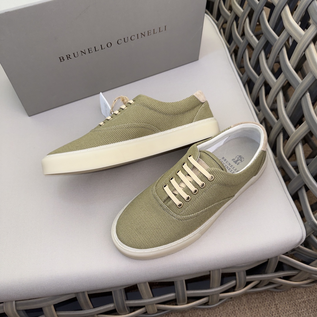 Brunello Cucinelli Nuevos Zapatos Deportivos para Hombre Este zapato deportivo plano está hecho de c