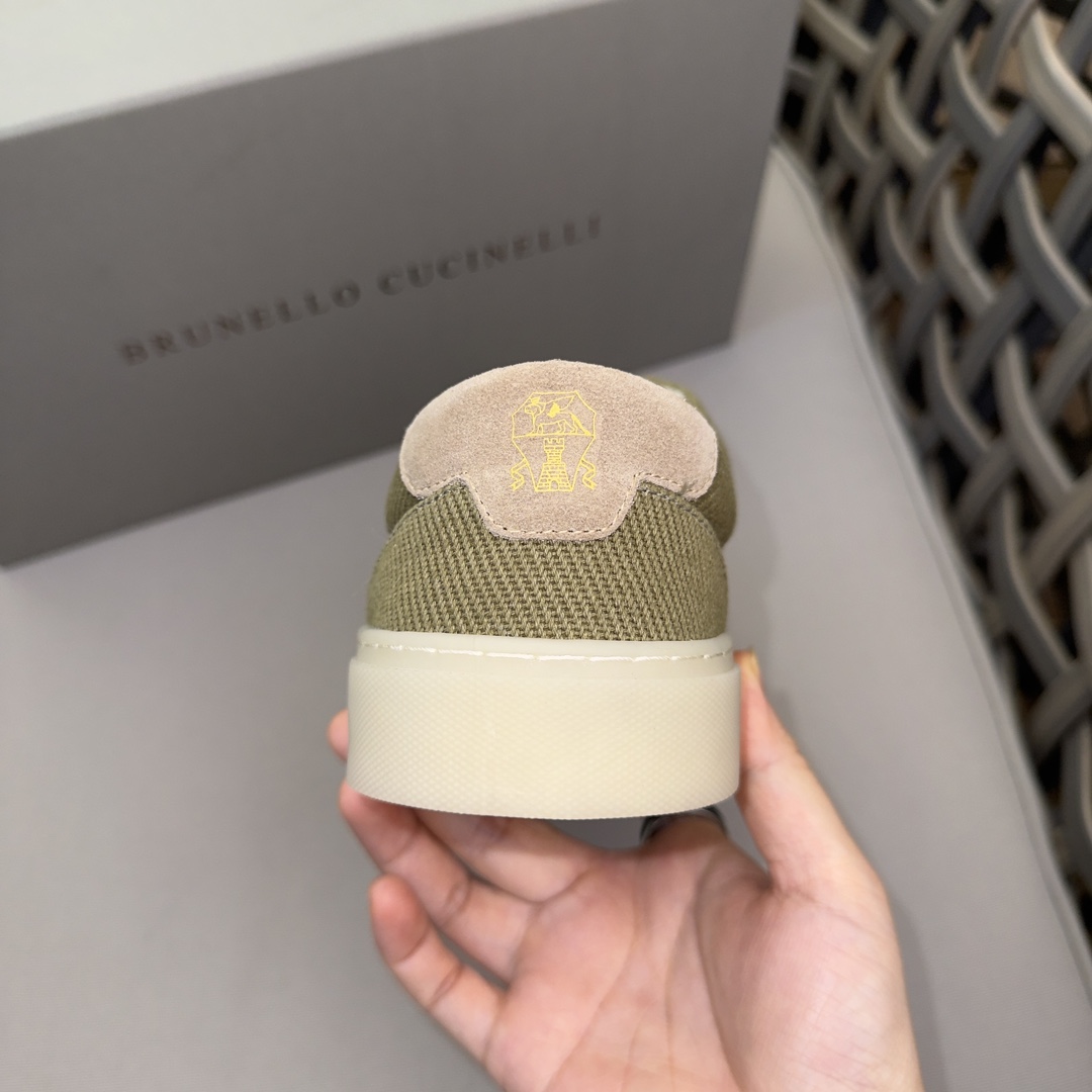 Brunello Cucinelli Nuevos Zapatos Deportivos para Hombre Este zapato deportivo plano está hecho de c