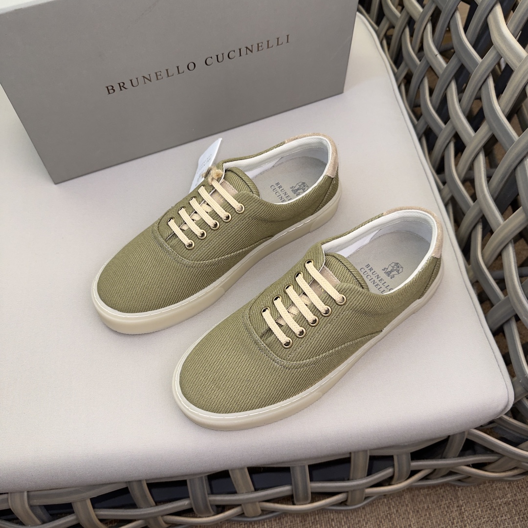 Brunello Cucinelli Nuevos Zapatos Deportivos para Hombre Este zapato deportivo plano está hecho de c