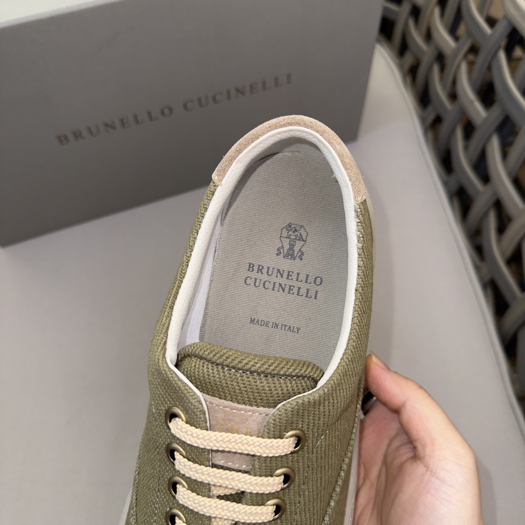 Brunello Cucinelli Nuevos Zapatos Deportivos para Hombre Este zapato deportivo plano está hecho de c