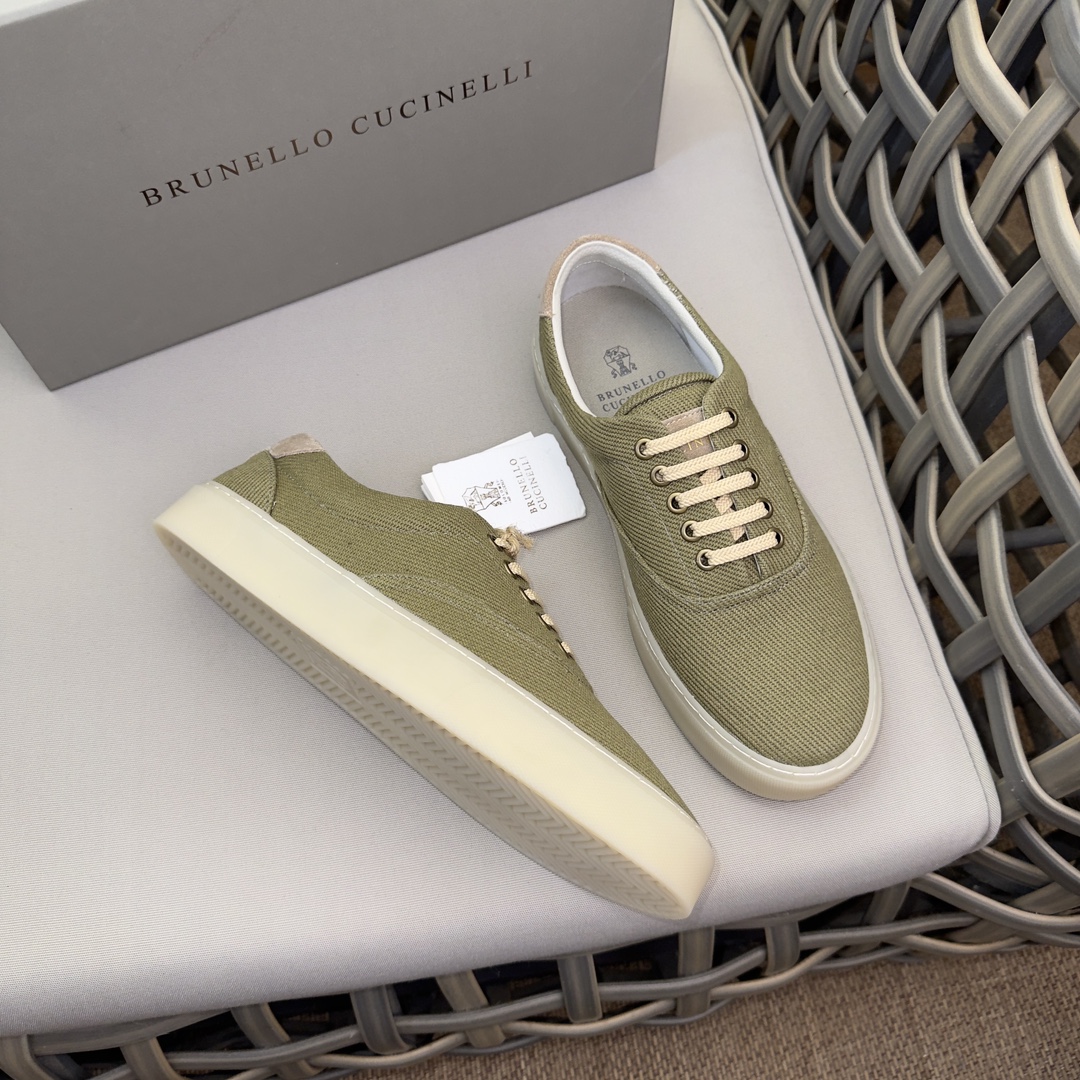 Brunello Cucinelli Nuevos Zapatos Deportivos para Hombre Este zapato deportivo plano está hecho de c