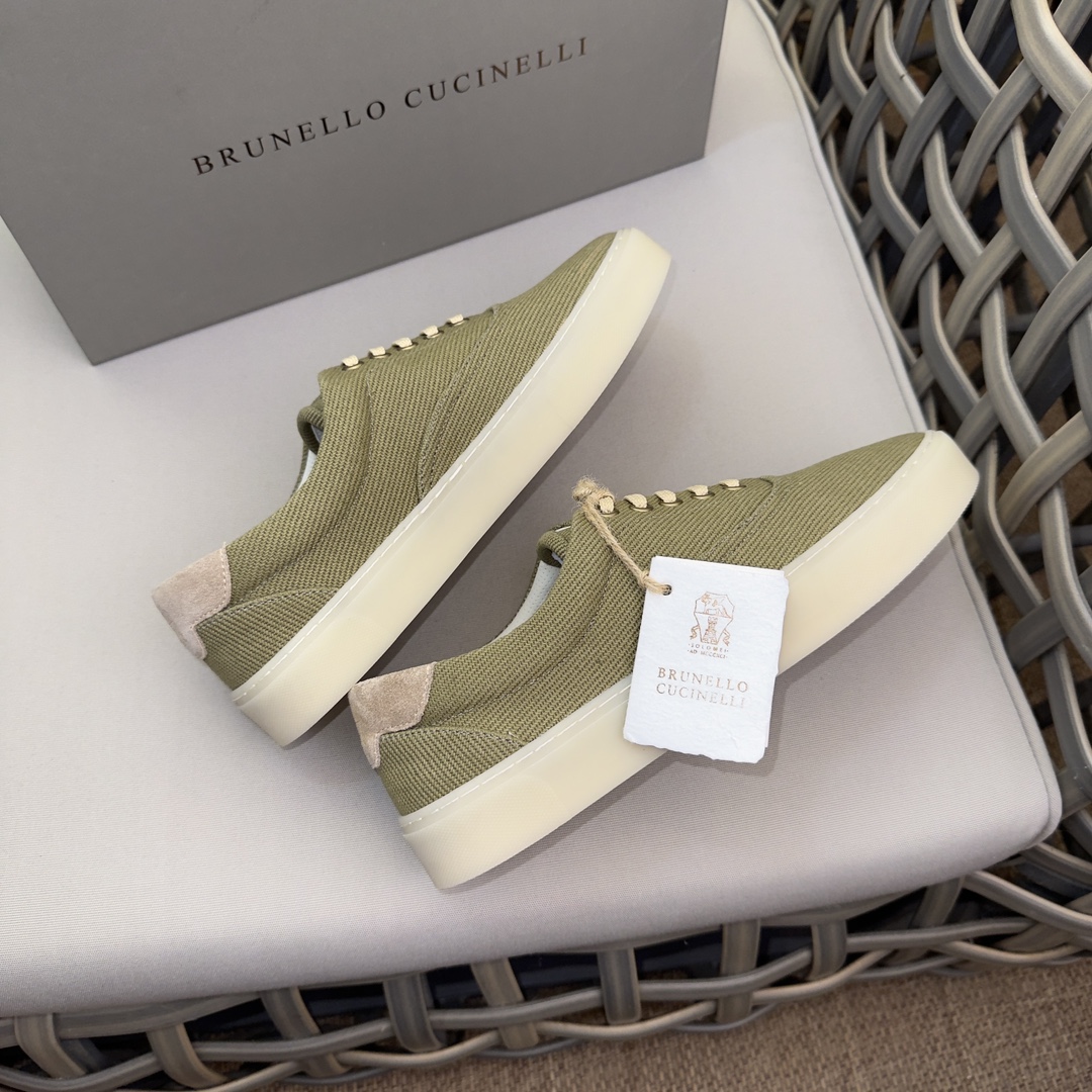 Brunello Cucinelli Nuevos Zapatos Deportivos para Hombre Este zapato deportivo plano está hecho de c