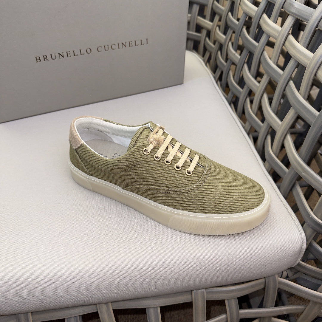 Brunello Cucinelli Nuevos Zapatos Deportivos para Hombre Este zapato deportivo plano está hecho de c