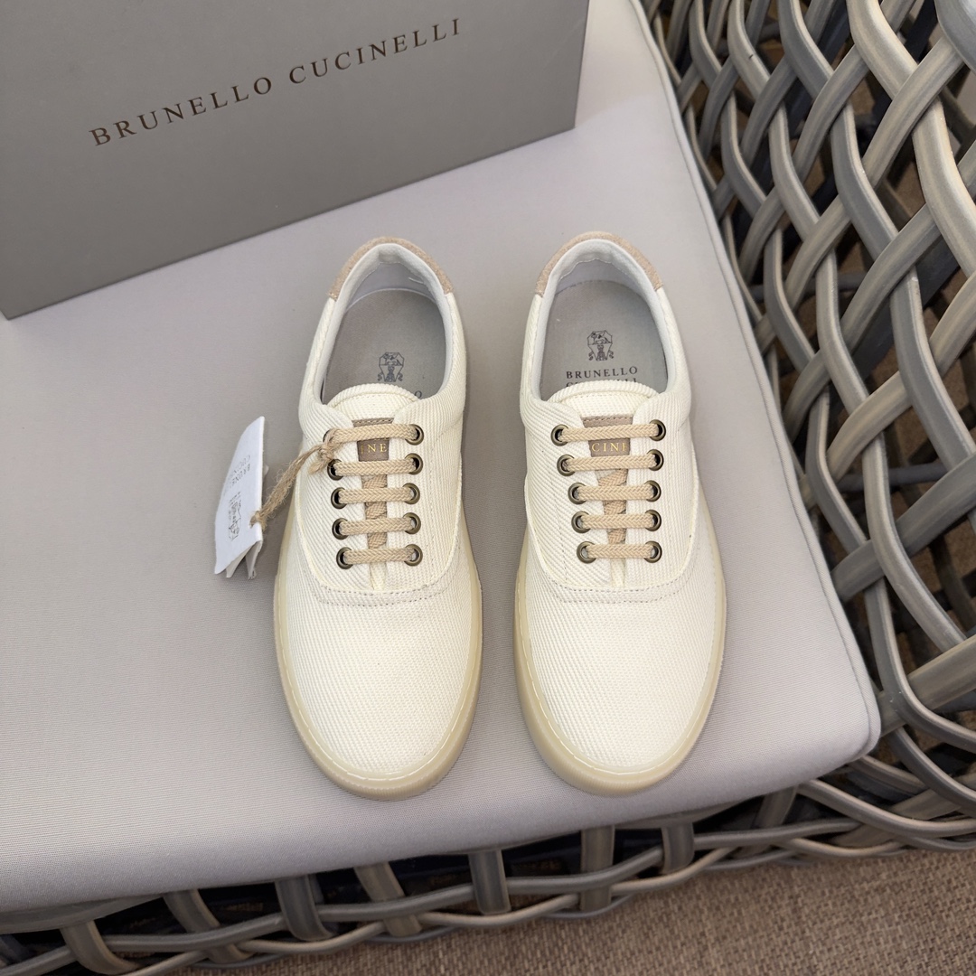 Brunello Cucinelli Nuevos Zapatos Deportivos para Hombre Este zapato deportivo plano está hecho de c