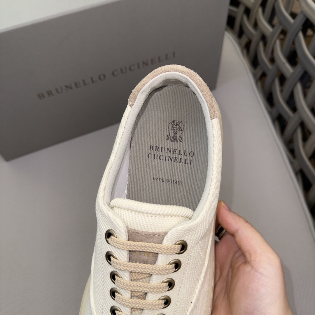 Brunello Cucinelli Nuevos Zapatos Deportivos para Hombre Este zapato deportivo plano está hecho de c