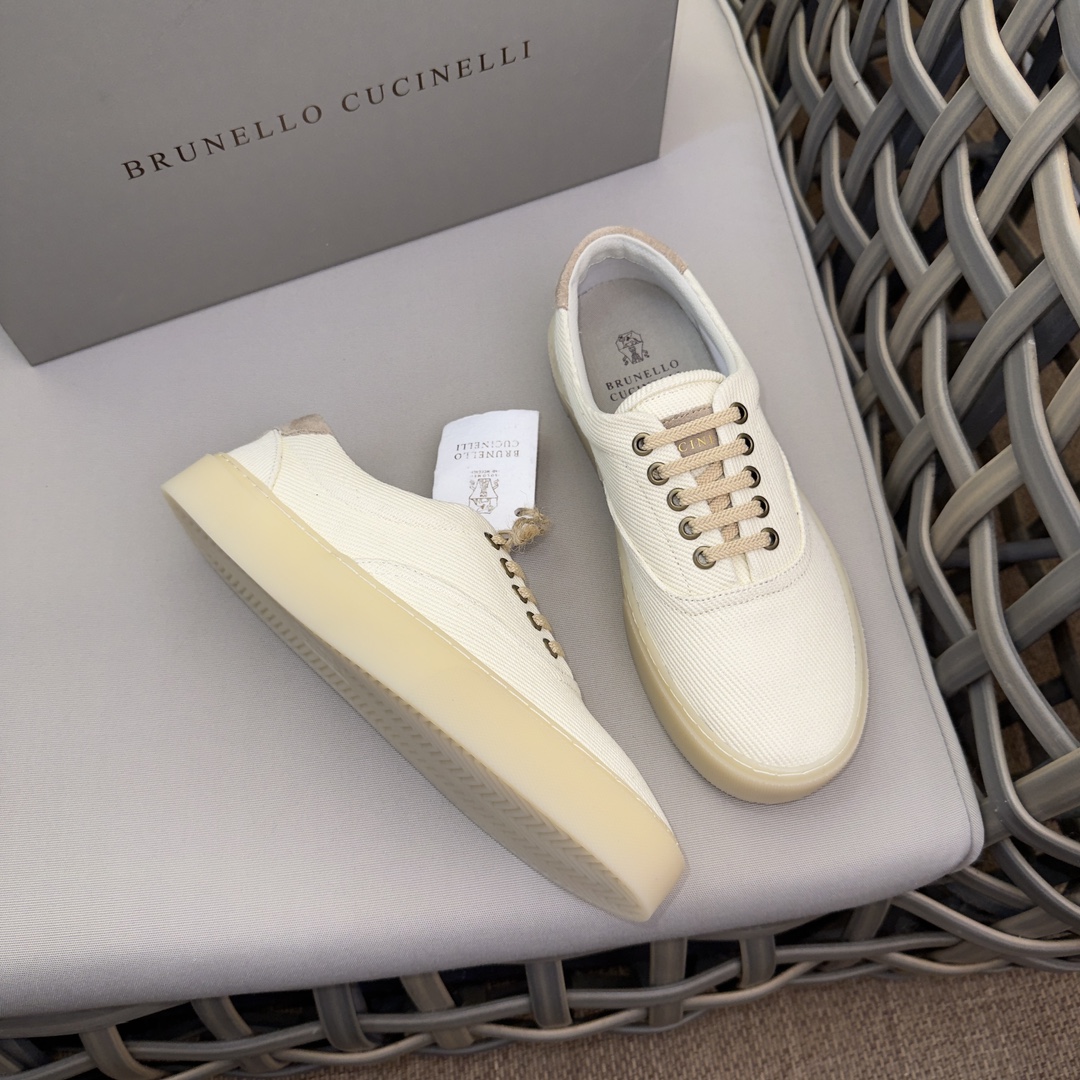 Brunello Cucinelli Nuevos Zapatos Deportivos para Hombre Este zapato deportivo plano está hecho de c