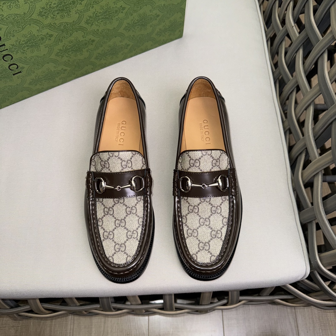 Gucci Shoes Loafers Same as Original
 Cowhide Genuine Leather