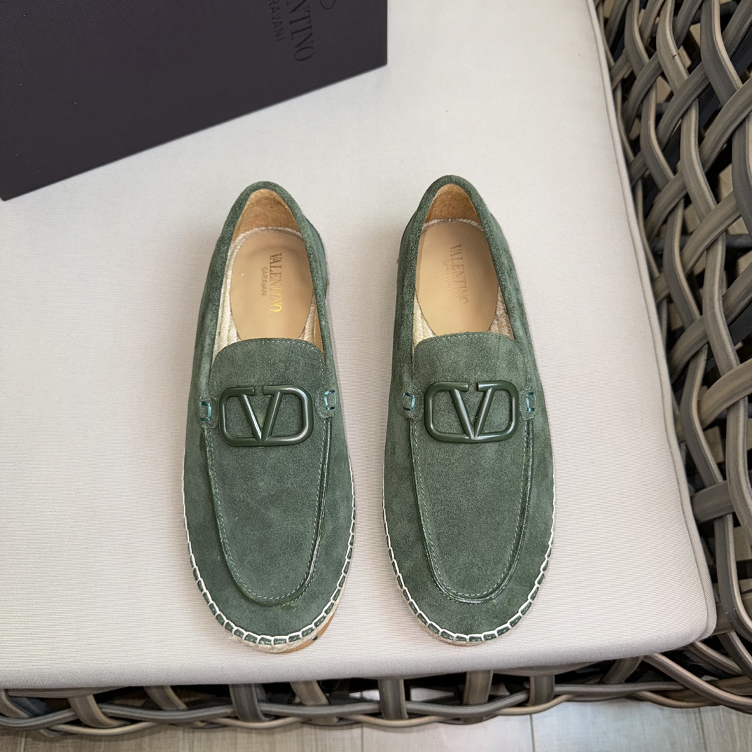 Valentino Chaussures Espadrilles Tissé Cuir de vache Corde chanvre Caoutchouc