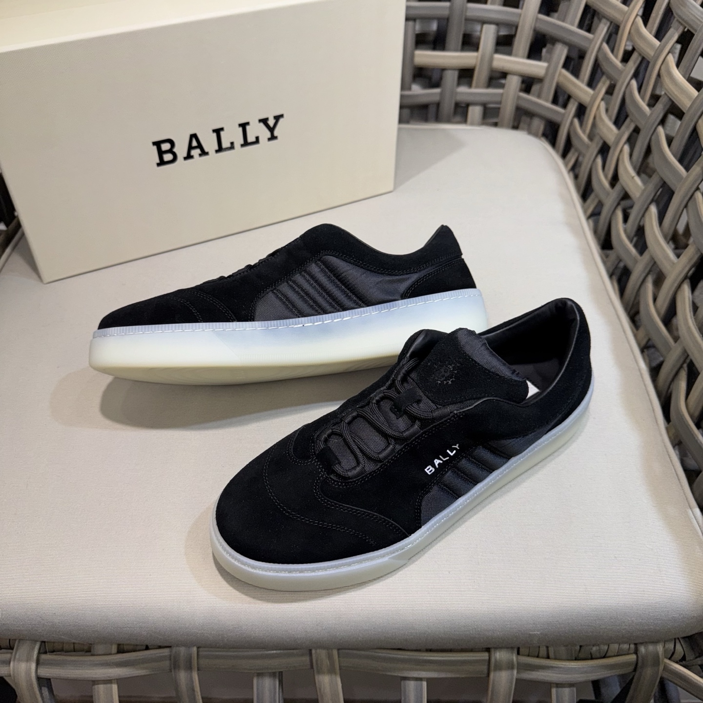 Bally Men's Black Suede & Canvas Casual Sneakers - Comfortable & Durable 5 i1743281493832 2915 0 3