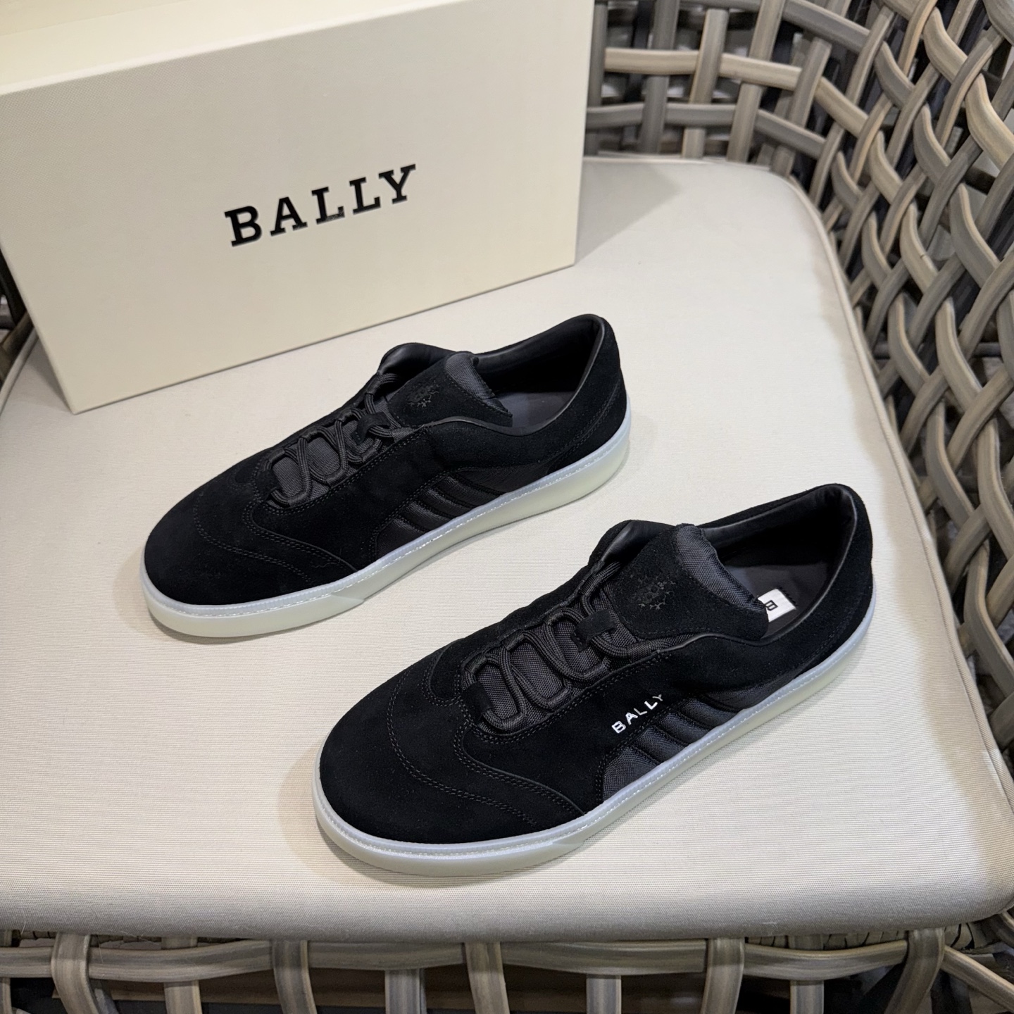 Bally Men's Black Suede & Canvas Casual Sneakers - Comfortable & Durable 3 i1743281493873 124 0 1