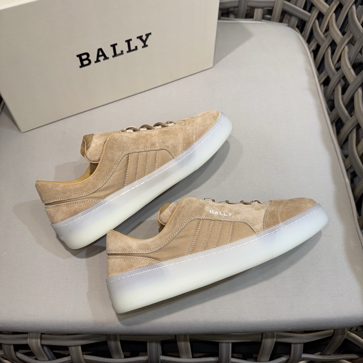 Bally New Men's Casual Sneakers Soft Suede Leather Canvas Shoes 7 i1743281585082 5368 0 5