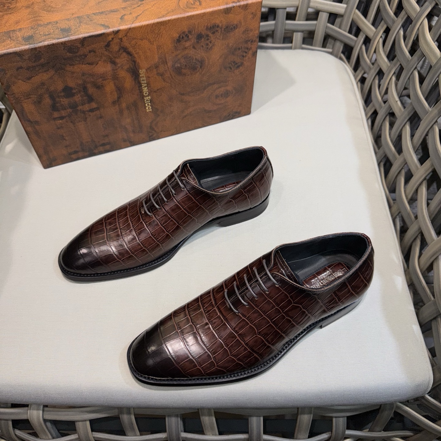 Stefano Ricci Men's Formal Leather Dress Shoes, Alligator Pattern 3 i1744142850410 1082 0 1