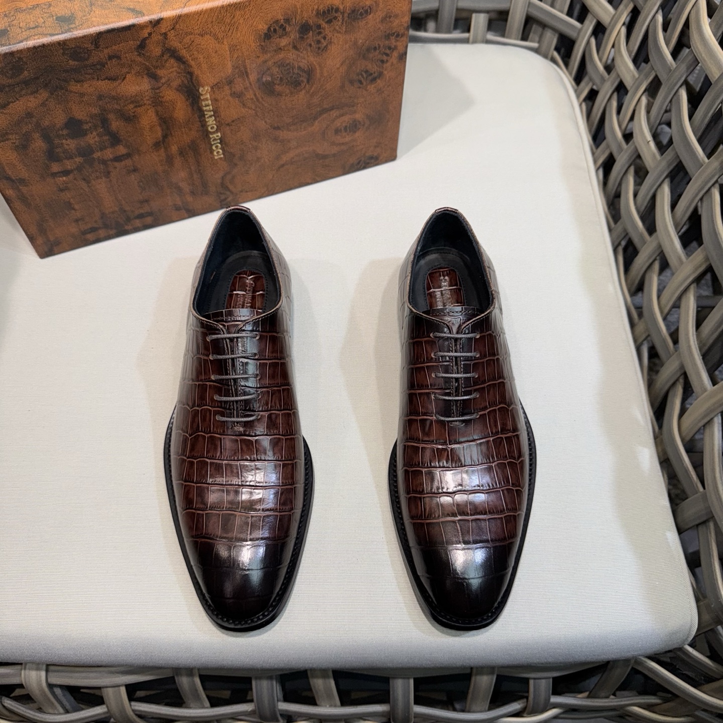 Stefano Ricci Men's Formal Leather Dress Shoes, Alligator Pattern 2 i1744142851823 2022 0 0