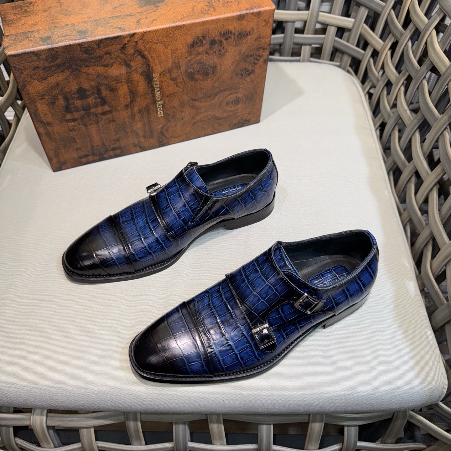 Stefano Ricci Men's Formal Leather Shoes Designer Buckle Dress Shoes 3 i1744142977844 9058 0 1