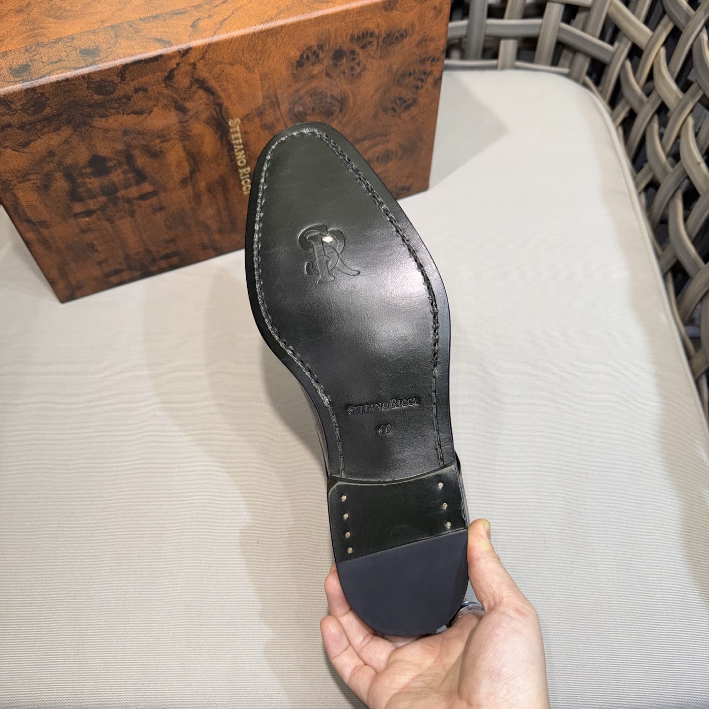Stefano Ricci Men's Black Leather Monk Strap Dress Shoes, Sizes 39-46 10 i1744142997620 6027 0 8
