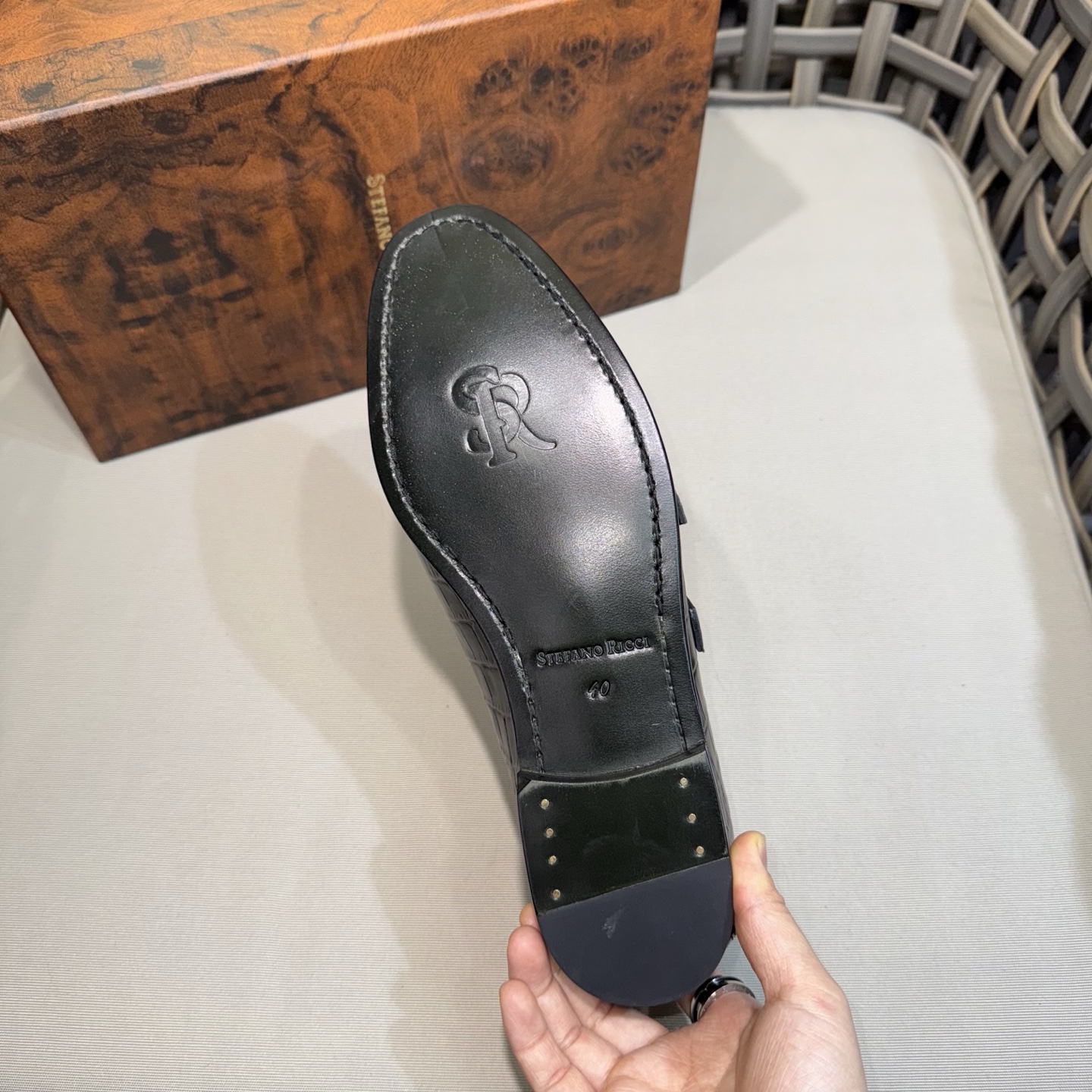 Stefano Ricci Men's Black Leather Monk Strap Loafers Dress Shoes Size 39-46 10 i1744143139862 8108 0 8