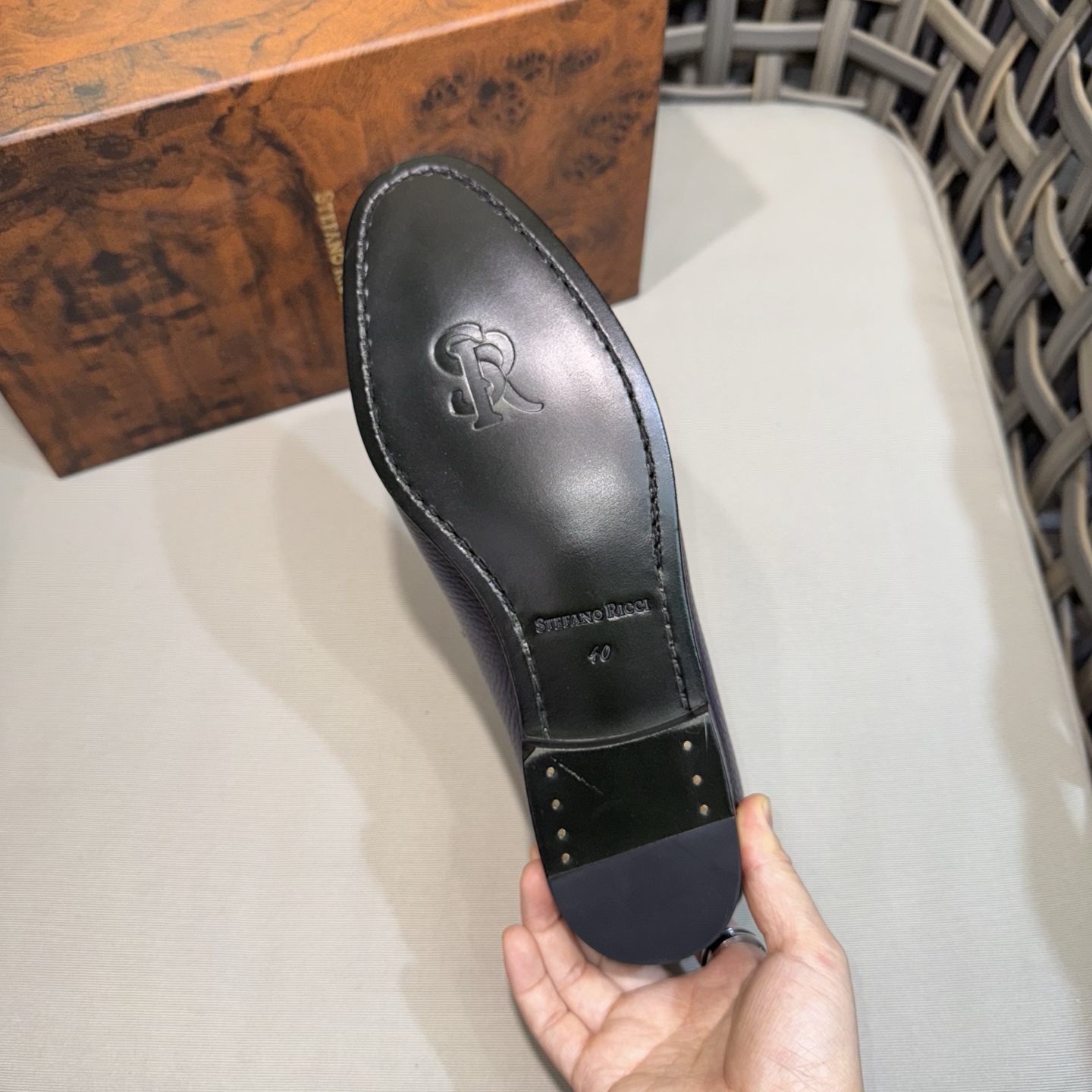 Stefano Ricci Men's Blue Leather Loafers with Buckle Detail, Sizes 39-46 10 i1744143258975 5802 0 8