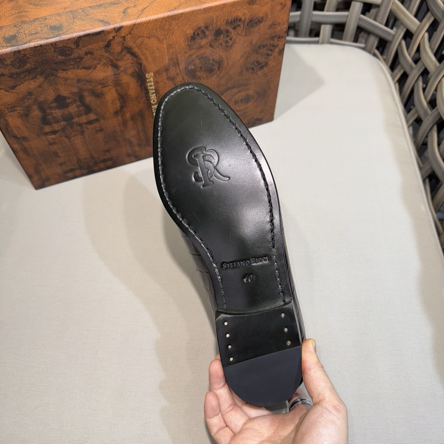 Stefano Ricci Men's Black Leather Loafers with Metal Buckle | Size 39-46 10 i1744143350998 9056 0 8