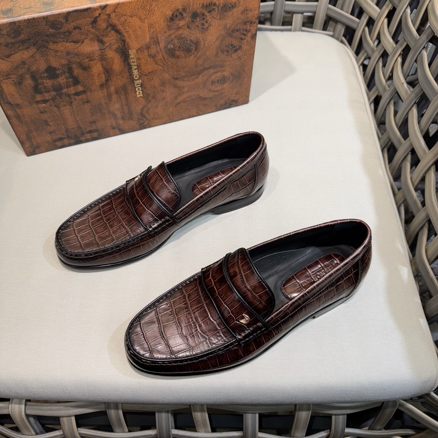 Stefano Ricci Men's Brown Leather Loafers - Premium Formal & Casual Shoes 3 i1744143544773 3972 0 1