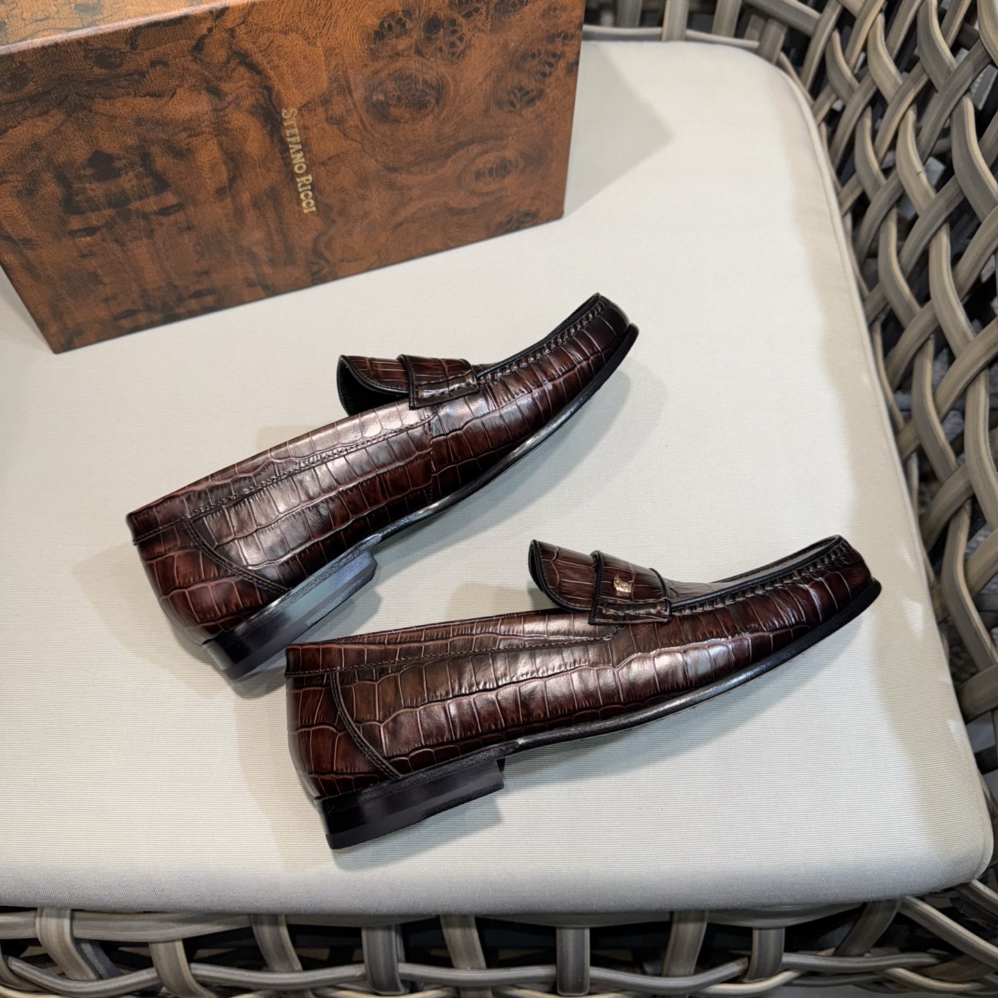 Stefano Ricci Men's Brown Leather Loafers - Premium Formal & Casual Shoes 7 i1744143544883 1606 0 5