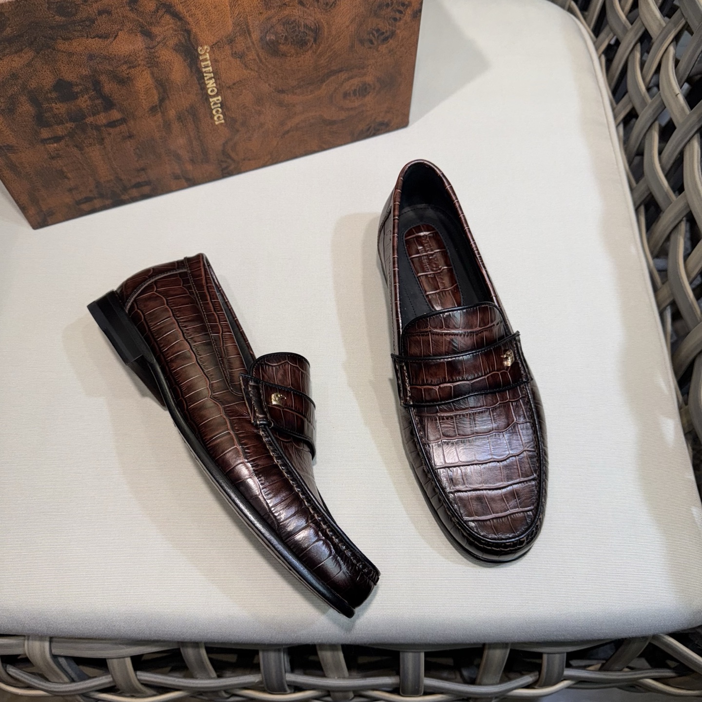 Stefano Ricci Men's Brown Leather Loafers - Premium Formal & Casual Shoes 4 i1744143546662 1413 0 2
