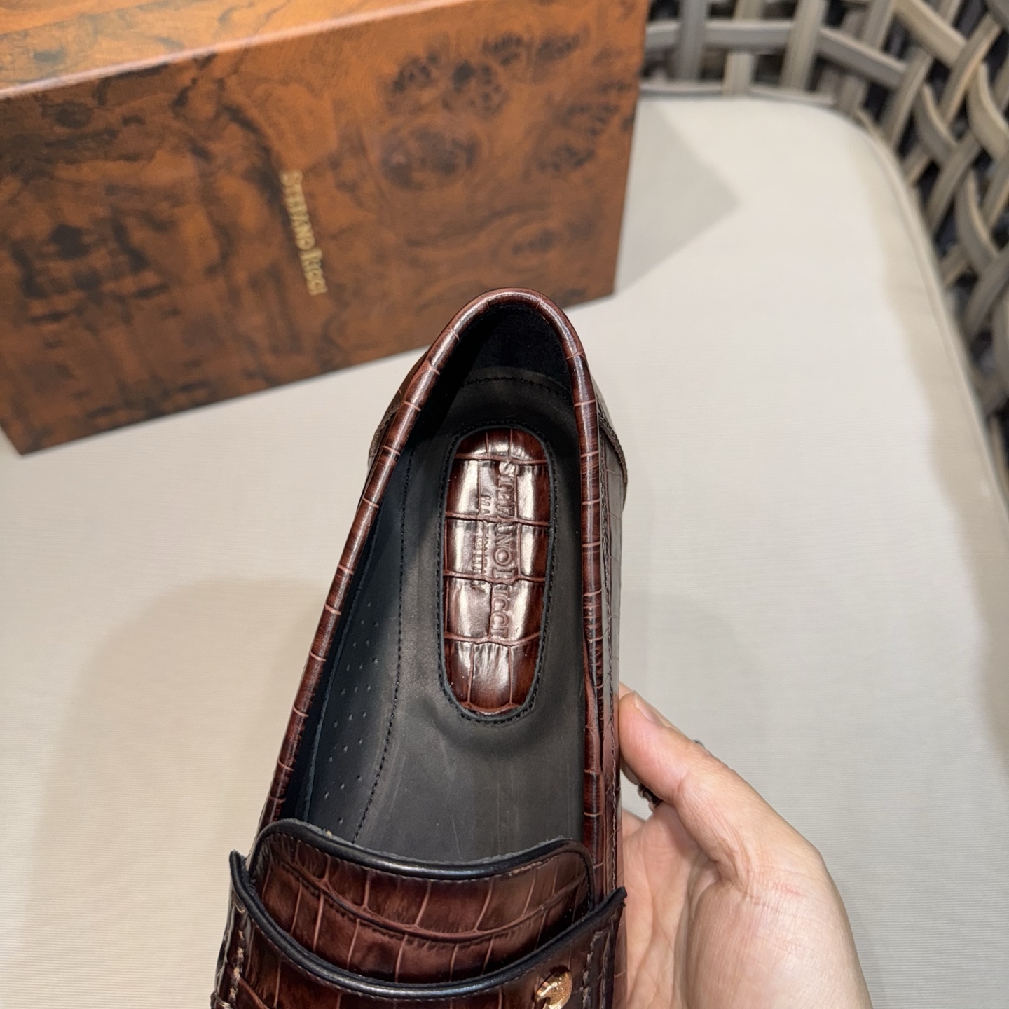 Stefano Ricci Men's Brown Leather Loafers - Premium Formal & Casual Shoes 8 i1744143546717 370 0 6