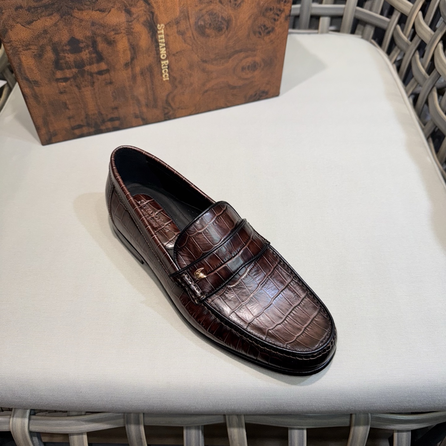 Stefano Ricci Men's Brown Leather Loafers - Premium Formal & Casual Shoes 6 i1744143546731 7552 0 4