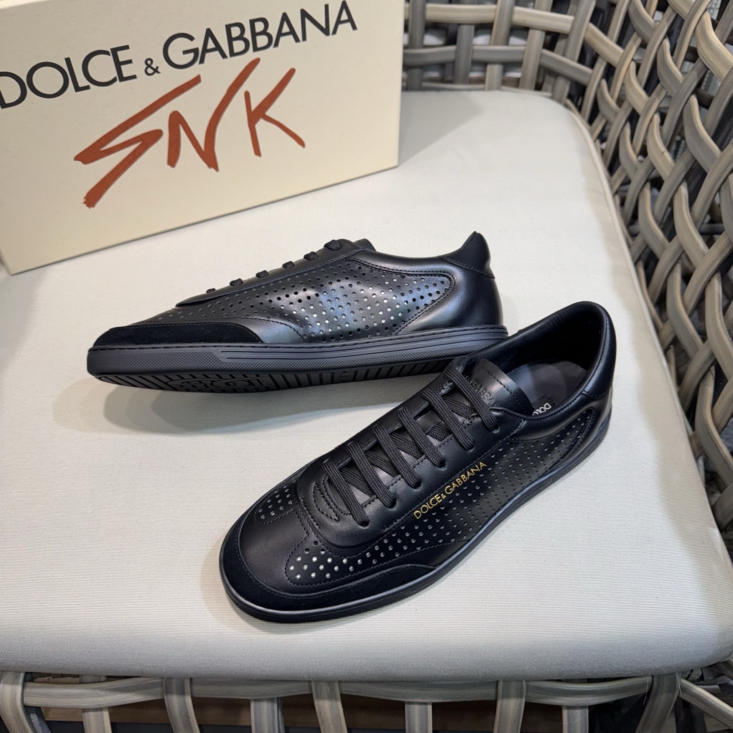 Dolce & Gabbana Men's Leather Sneakers - Perforated Design, Comfortable Fit 5 i1744524911926 4057 0 3