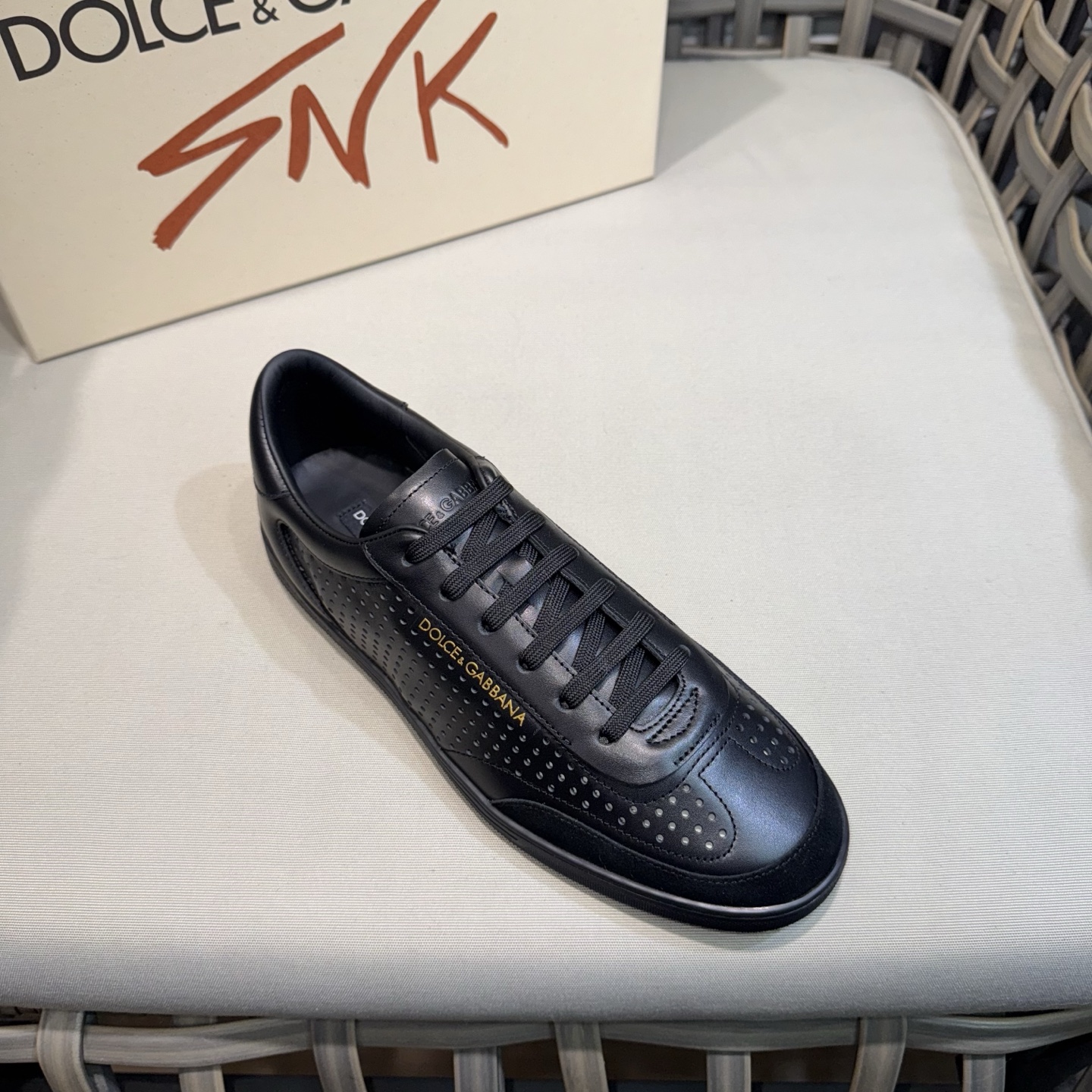 Dolce & Gabbana Men's Leather Sneakers - Perforated Design, Comfortable Fit 6 i1744524911926 7639 0 4