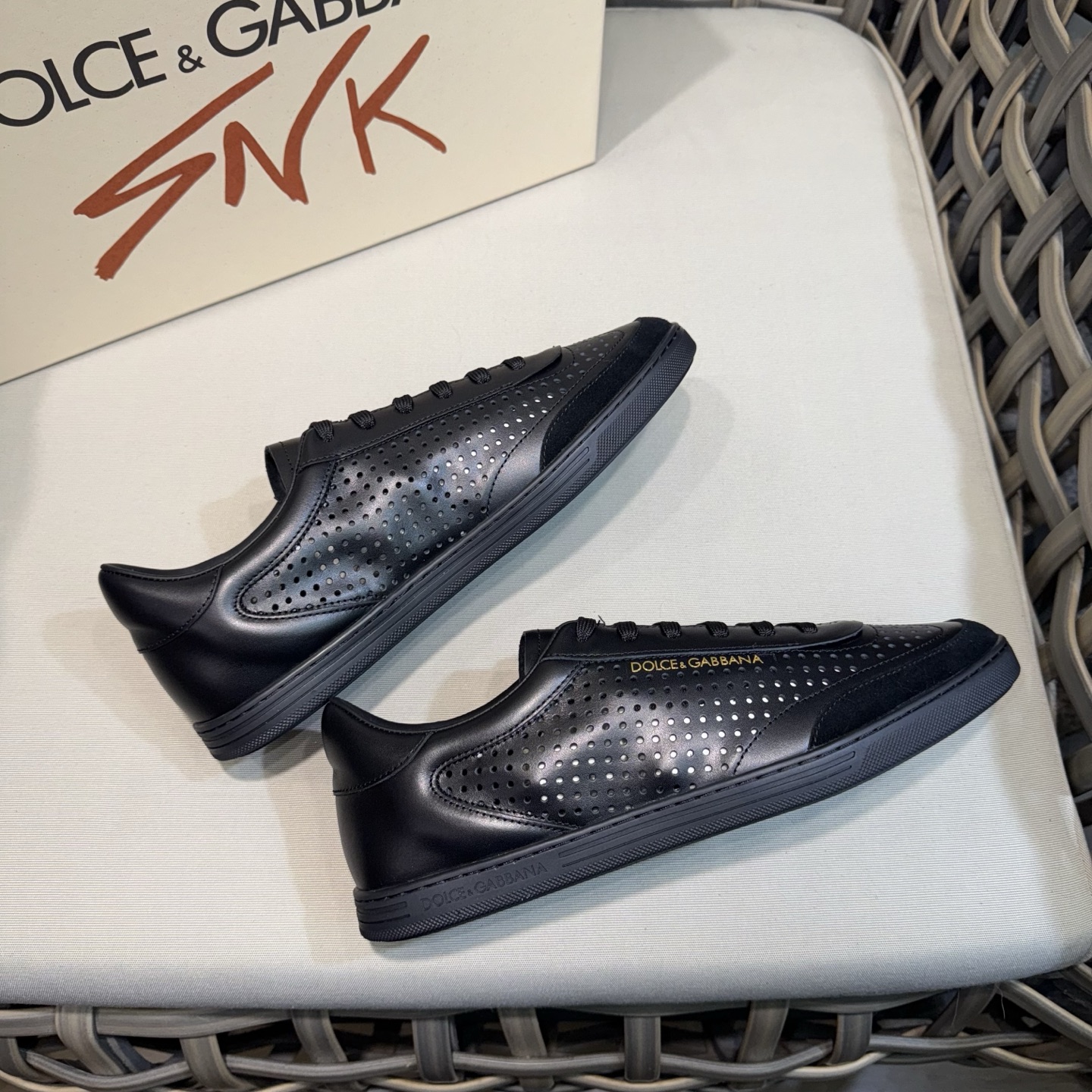 Dolce & Gabbana Men's Leather Sneakers - Perforated Design, Comfortable Fit 7 i1744524913229 5758 0 5