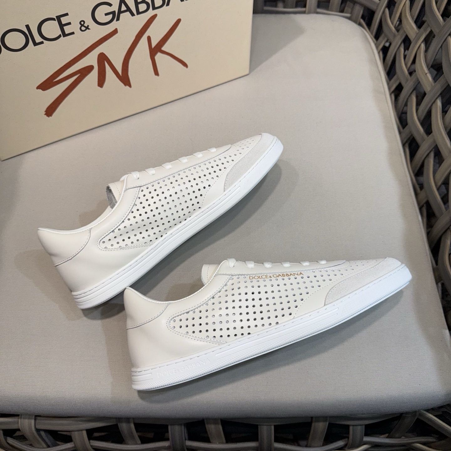 Dolce&Gabbana Men's Leather Sneakers - Perforated Design, Comfortable Fit 7 i1744524972422 1801 0 5