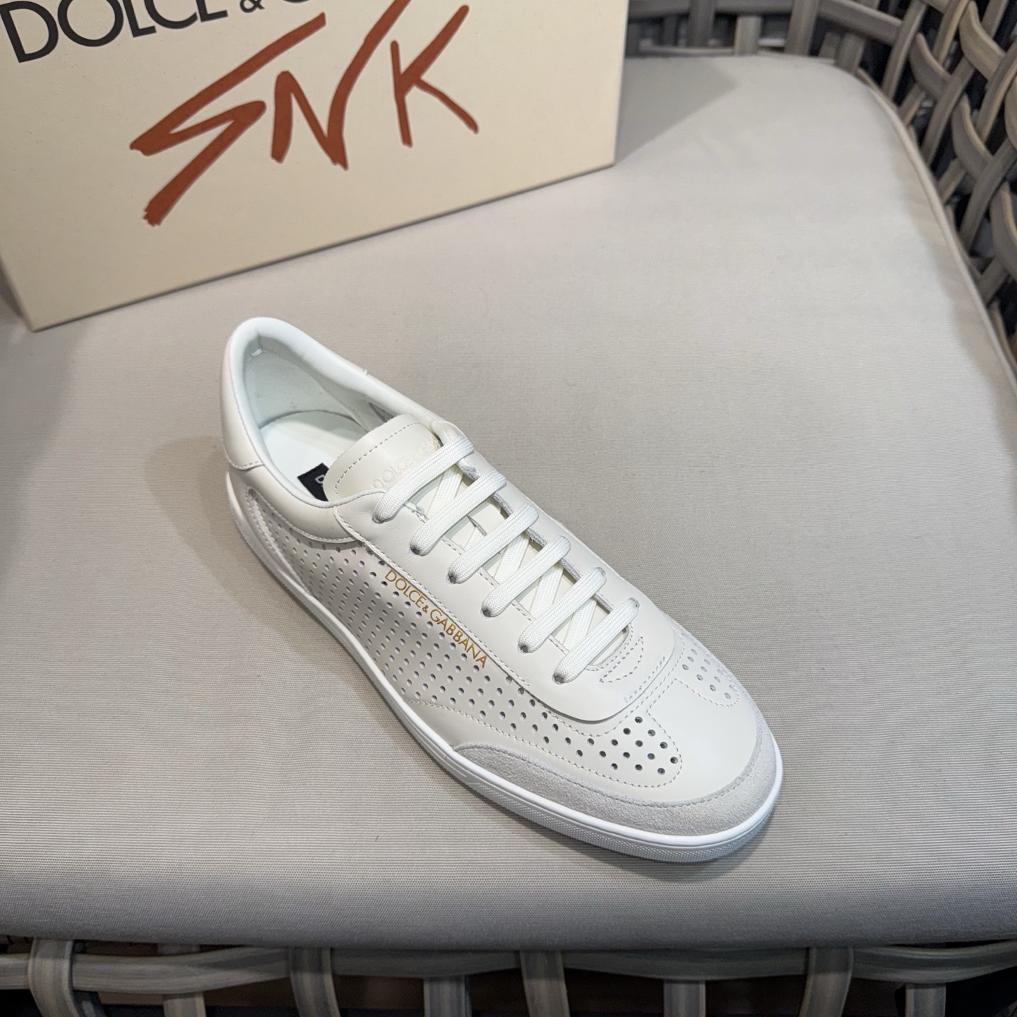 Dolce&Gabbana Men's Leather Sneakers - Perforated Design, Comfortable Fit 6 i1744524973532 1135 0 4