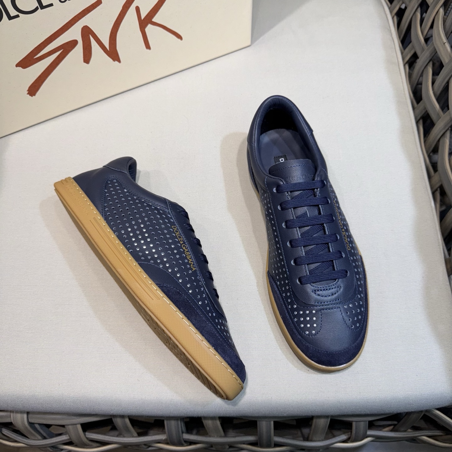 Dolce & Gabbana Men's Leather Sneakers - Perforated Design, Comfortable Fit 4 i1744525022635 7613 0 2