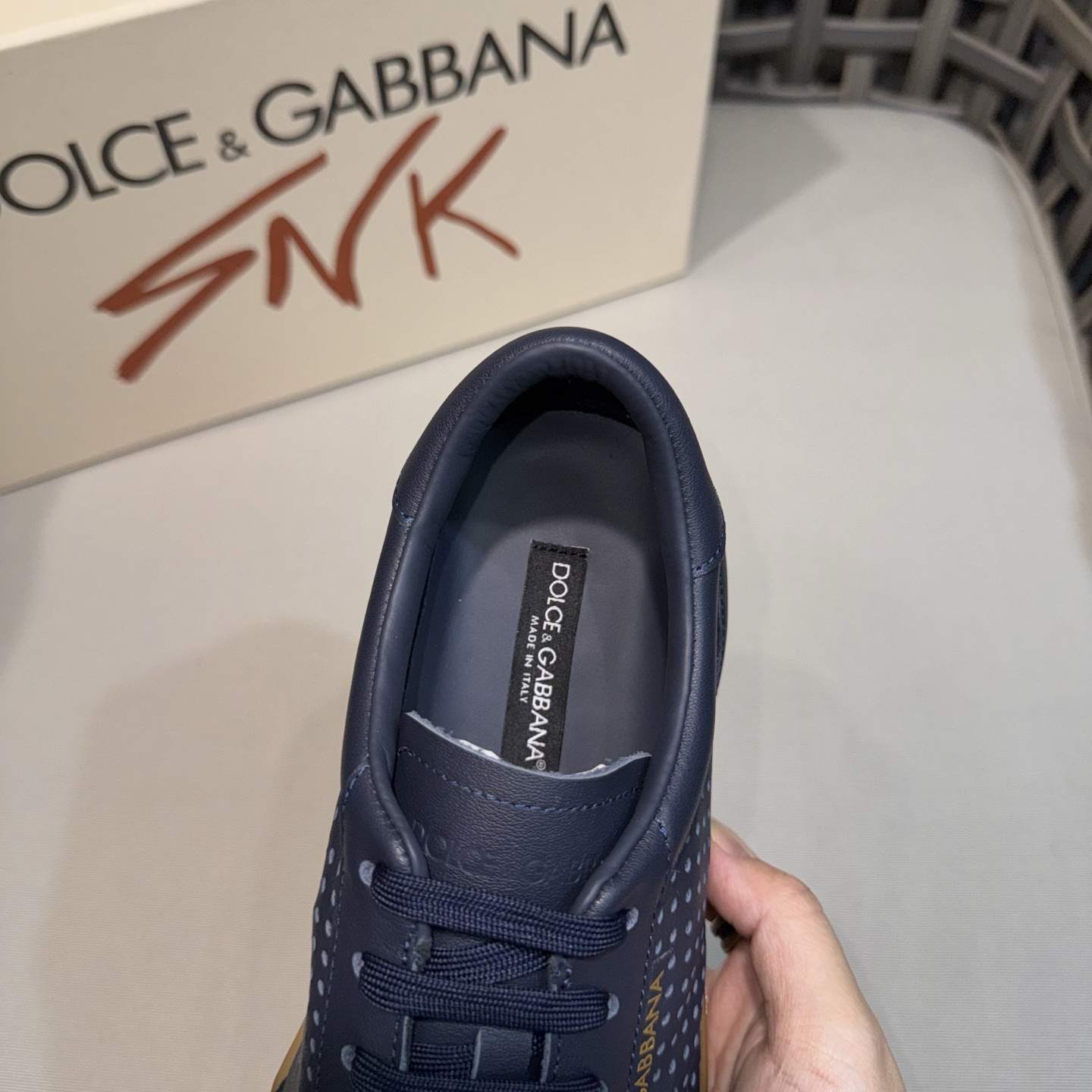 Dolce & Gabbana Men's Leather Sneakers - Perforated Design, Comfortable Fit 8 i1744525022715 18 0 6