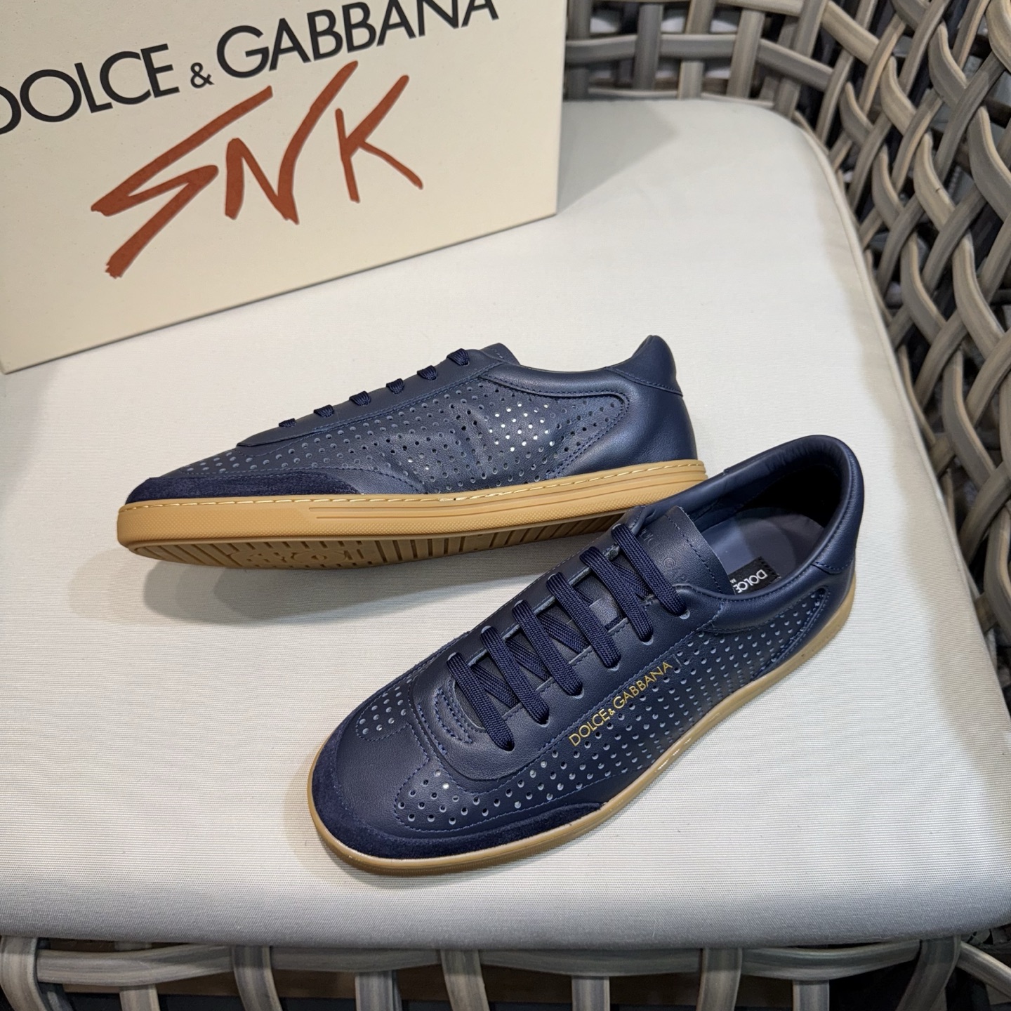 Dolce & Gabbana Men's Leather Sneakers - Perforated Design, Comfortable Fit 5 i1744525023250 5630 0 3