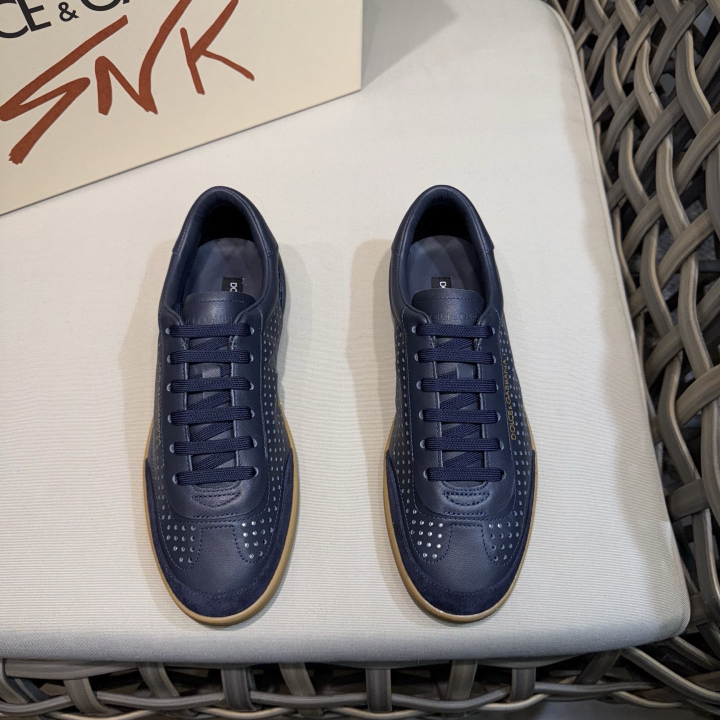 Dolce & Gabbana Men's Leather Sneakers - Perforated Design, Comfortable Fit 2 i1744525023253 1436 0 0