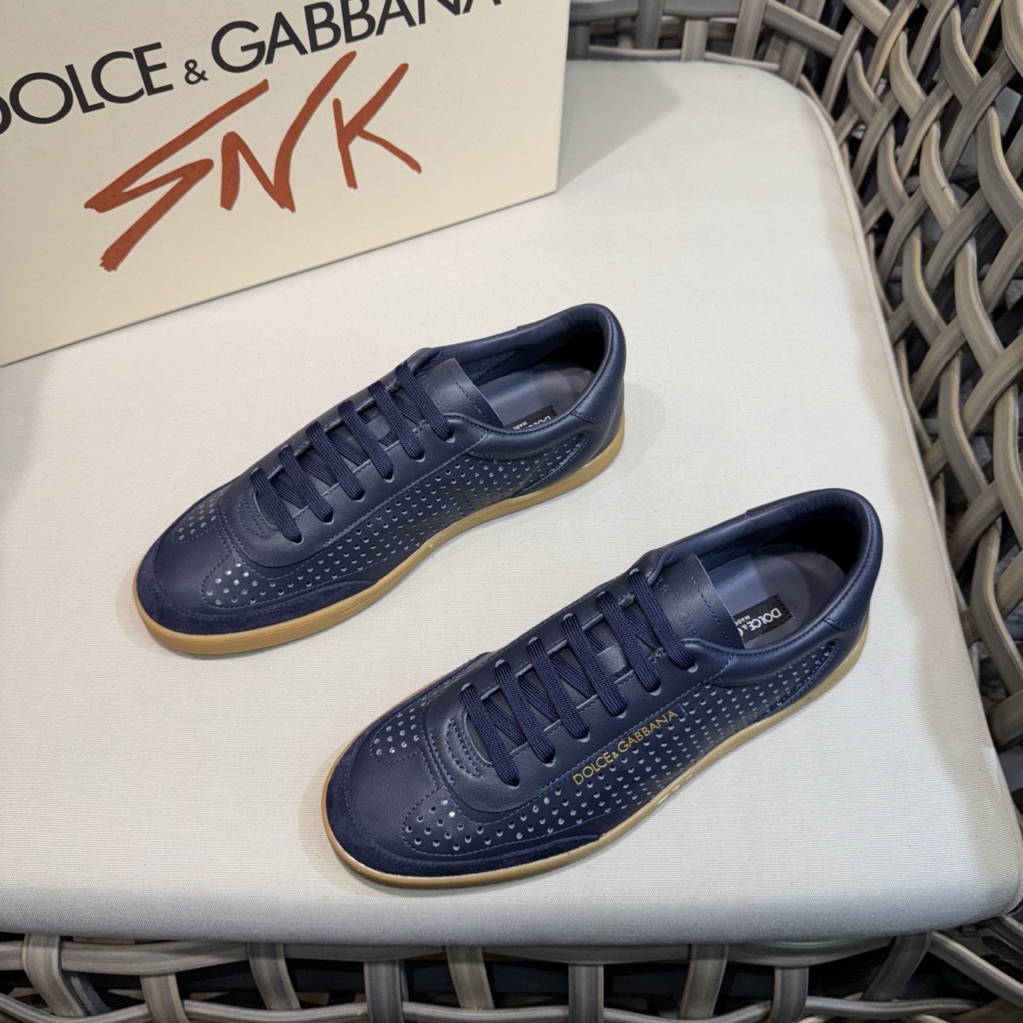 Dolce & Gabbana Men's Leather Sneakers - Perforated Design, Comfortable Fit 3 i1744525023254 570 0 1