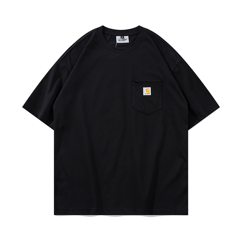 💰99 bb 1069# carhartt Kahart, plain cotton, pocket stickers black, white, almond, green, dark, blue, blue M-XXL - 图片 4