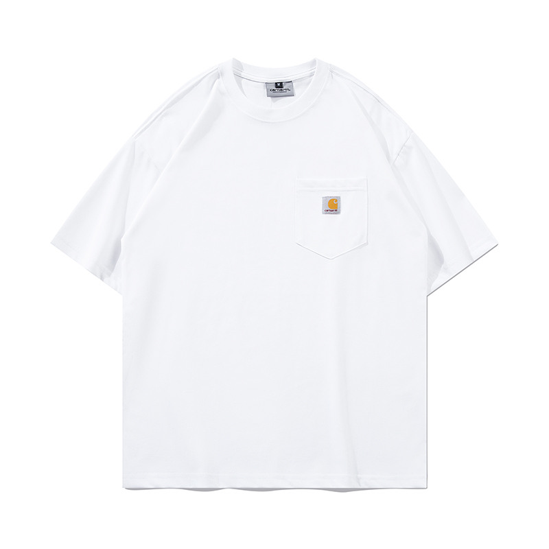 💰99 bb 1069# carhartt Kahart, plain cotton, pocket stickers black, white, almond, green, dark, blue, blue M-XXL - 图片 2