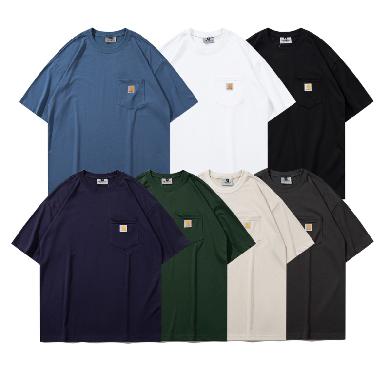 💰99 bb 1069# carhartt Kahart, plain cotton, pocket stickers black, white, almond, green, dark, blue, blue M-XXL