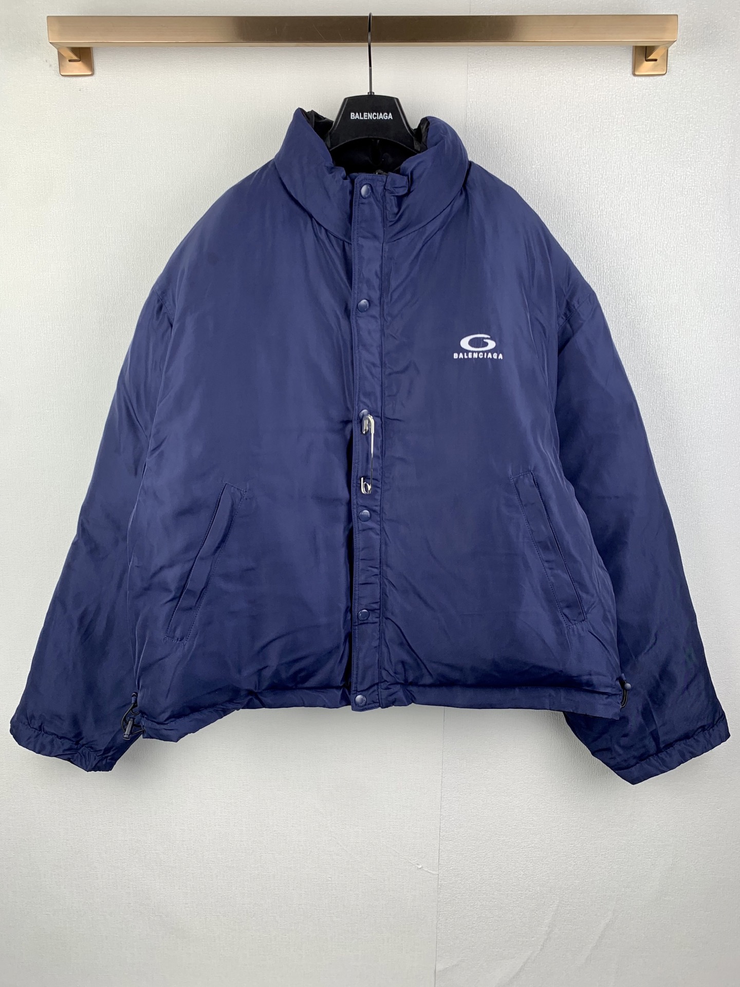 P420 Balenciaga 巴黎世家 chaleco acolchado reversible con bordado de alfileres, dos prendas en una, nueva temporada de otoñ…